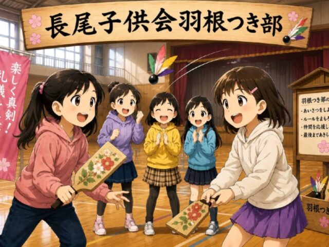 羽根つき女子①
